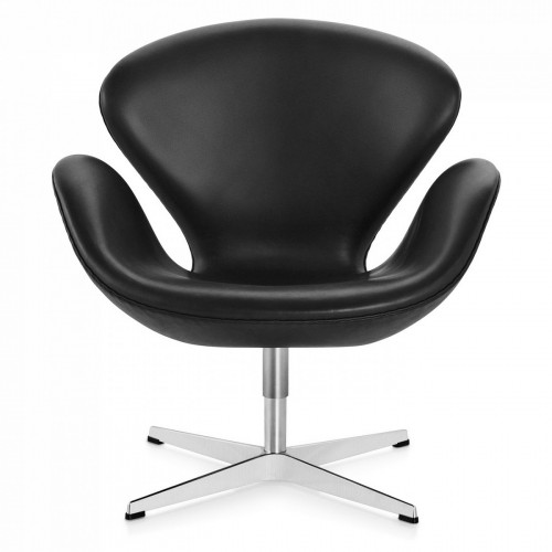 кресло swan chair кожа черное в Подольске