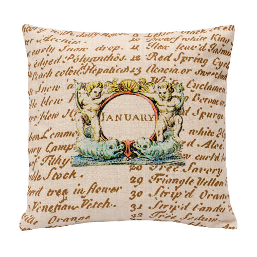 декоративная подушка «12 месяцев цветения», версия январь в Подольске