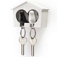 держатель+брелок для ключей двойной sparrow белый-черный в Подольске