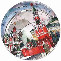тарелка сувенирная спасская башня в Подольске