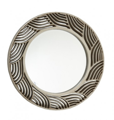 зеркало круглое серебряное в резной раме fiore в Подольске