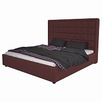 кровать подростковая из велюра 140х200 коричневая elizabeth в Подольске