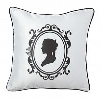 подушка с принтом ladies' profile white в Подольске