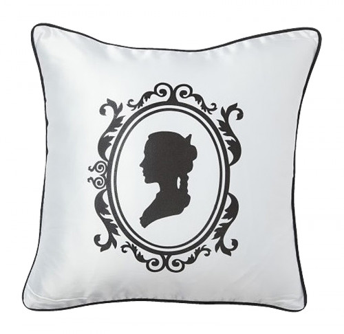 подушка с принтом ladies' profile white в Подольске