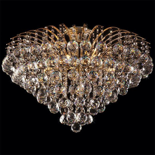 потолочная люстра eurosvet 3299/9 золото/прозрачный хрусталь strotskis в Подольске