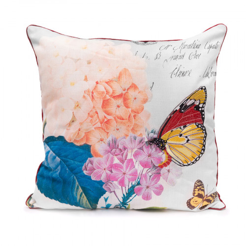 декоративная подушка оранжевая гортензия botanical style в Подольске