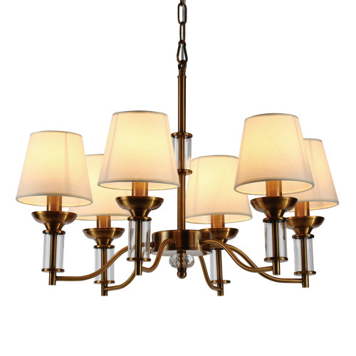 люстра walters 6 от delight collection прозрачная/бежевая/латунь в Подольске