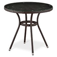 стол из иск. ротанга t283ant-w51-d80 brown в Подольске