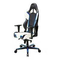 кресло геймерское dxracer racing черно-бело-синее в Подольске