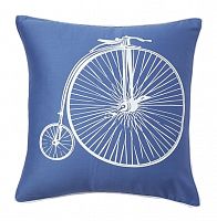 подушка с ретро-велосипедом retro bicycle blue в Подольске