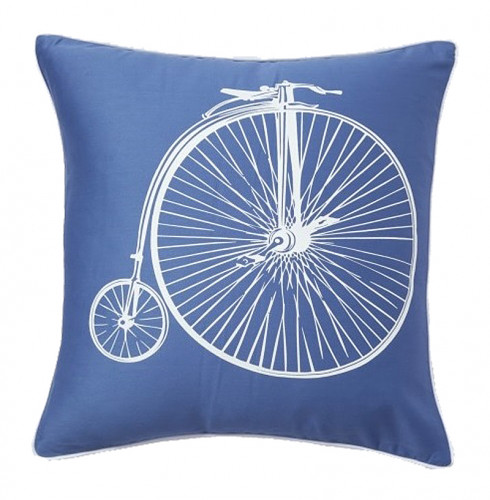 подушка с ретро-велосипедом retro bicycle blue в Подольске