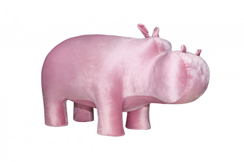 банкетка пуф бегемот мини розовый в Подольске