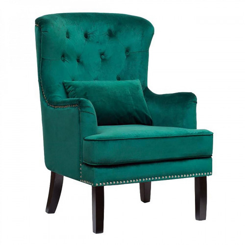 кресло с подушкой бархат зеленый 77х92х105 в Подольске