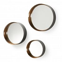 комплект зеркал металлических черно-золотой wilson от la forma (ex julia grup), 3 штуки в Подольске