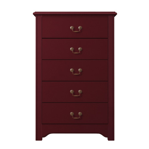 комод bordo на пять ящиков красный в Подольске
