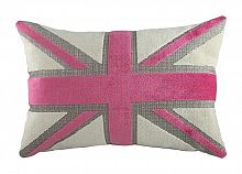подушка с британским флагом pink velvet в Подольске