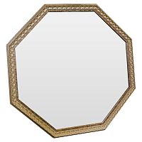 зеркало восьмиугольное золотое с резьбой golden light в Подольске