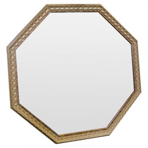 зеркало восьмиугольное золотое с резьбой golden light в Подольске