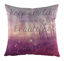 подушка с принтом keep smiling в Подольске