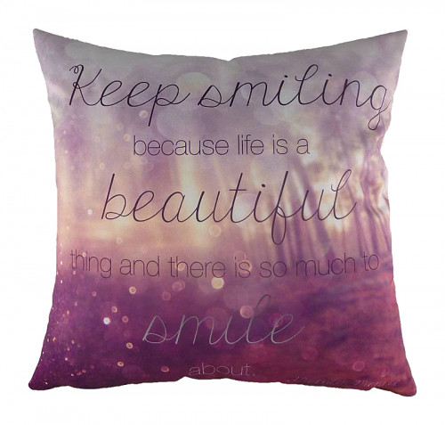 подушка с принтом keep smiling в Подольске