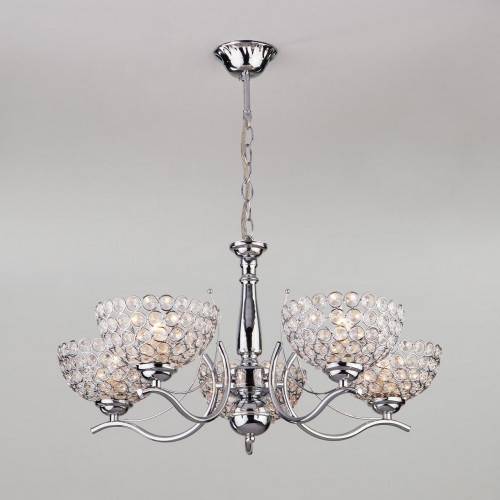 подвесная люстра eurosvet mirage 30119/5 хром в Подольске