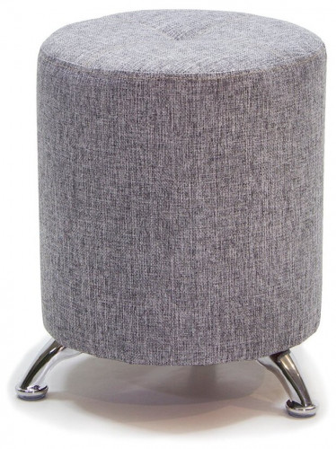 пуф шарм-дизайн круглый хром серый в Подольске