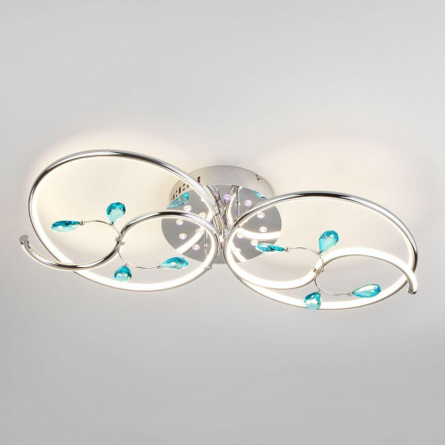 потолочная светодиодная люстра eurosvet venera 90131/2 хром в Подольске