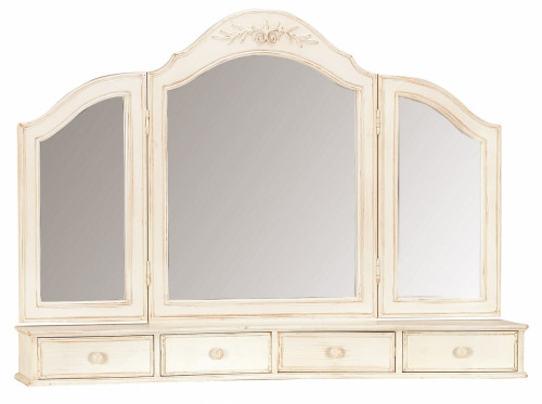 зеркало трельяж настольное бежевое с ящиками и декором марсель в Подольске