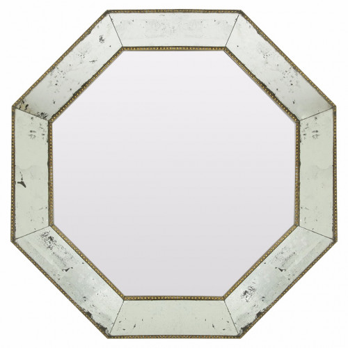 зеркало серебряное восьмиугольное в состаренной раме king в Подольске