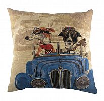 подушка с забавными собаками на синем автомобиле doggie drivers blue в Подольске