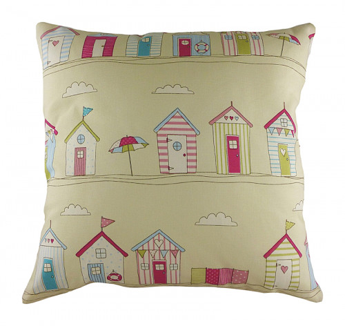 подушка с принтом beach huts pink в Подольске