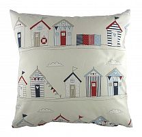 подушка с принтом beach huts blue в Подольске