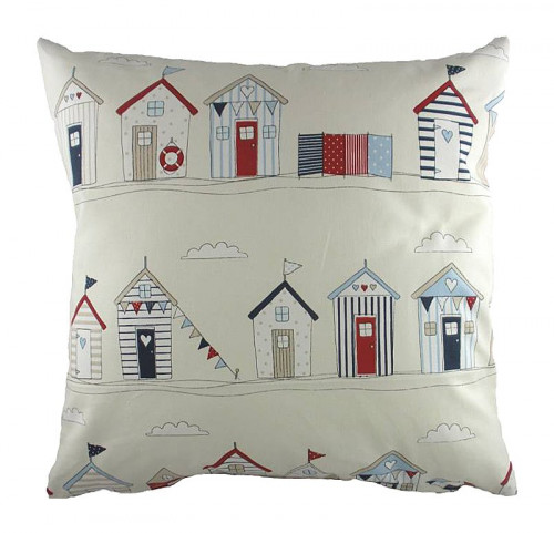 подушка с принтом beach huts blue в Подольске