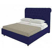 кровать подростковая с каретной стяжкой 140х200 синяя sweet dreams в Подольске