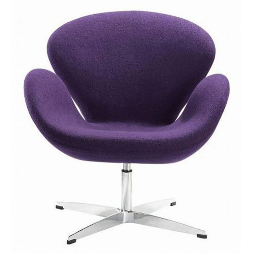 кресло swan chair шерсть фиолетовое в Подольске