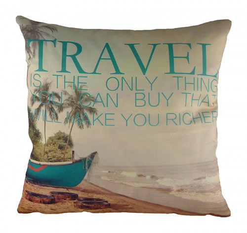 подушка с принтом travel в Подольске
