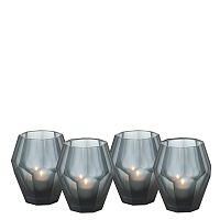 набор подсвечников стеклянный синий okhto s от eichholtz, 10 см, 4 штуки в Подольске