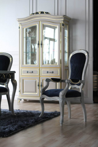 шкаф-витрина toscana белый, золото в Подольске