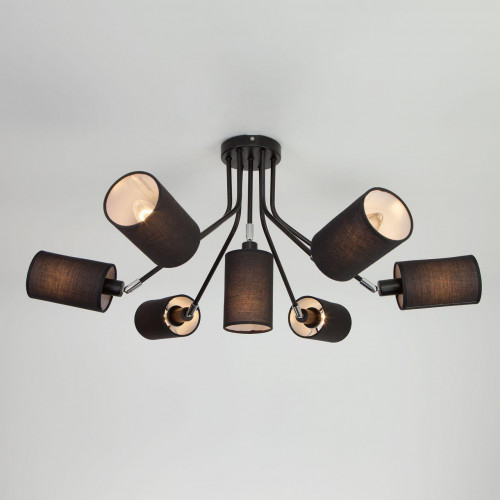 потолочная люстра eurosvet duetto 70072/7 черный в Подольске