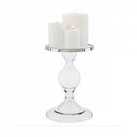 подсвечник стеклянный фигурный с металлическим ободком providence s от eichholtz, 28 см в Подольске