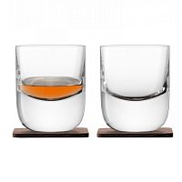 набор из 2 стаканов renfrew whisky с деревянными подставками 270 мл в Подольске