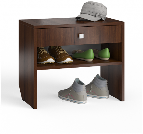 тумба для обуви мд-8 с выдвижным ящиком, цвет орех в Подольске