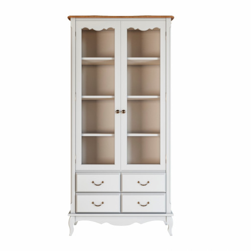 шкаф-витрина leontina для посуды четыре ящика бежевый в Подольске