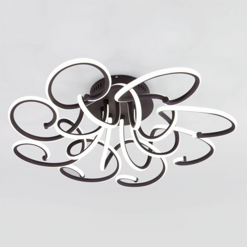 потолочная светодиодная люстра eurosvet rosca 90136/8 чёрный кофе в Подольске