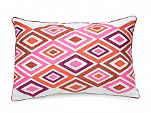 розовая декоративная подушка прямоугольная eclectic style ромбы в Подольске