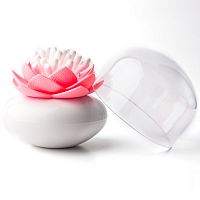 контейнер для хранения ватных палочек lotus белый-розовый в Подольске