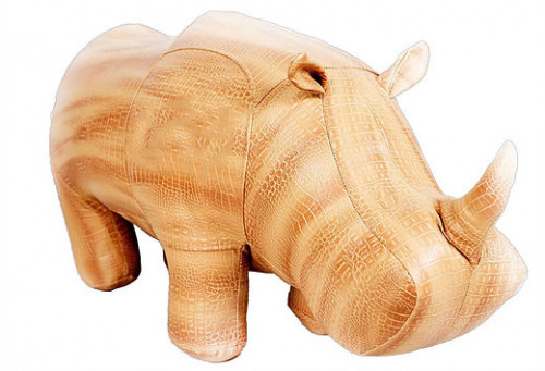 банкетка «пуф носорог» экокожа светло-коричневый в Подольске