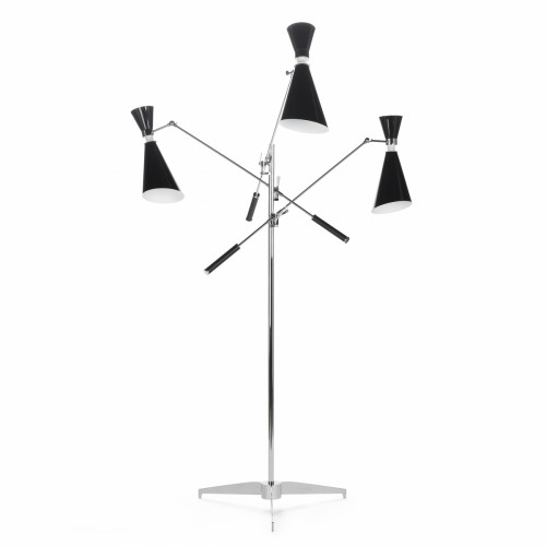 напольный светильник stanley черный/хром в Подольске