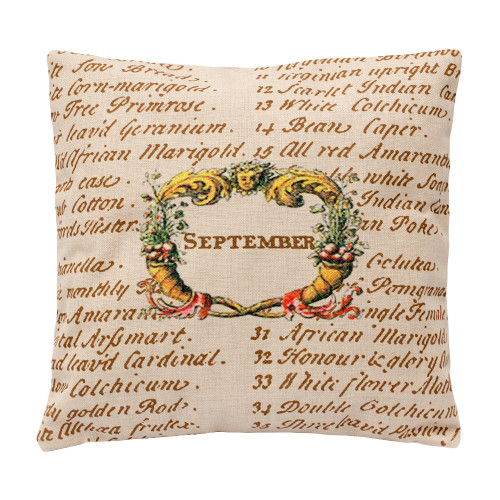 декоративная подушка «12 месяцев цветения», версия сентябрь в Подольске