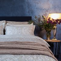 комплект постельного белья decoflux сатин семейный victoria ivory в Подольске